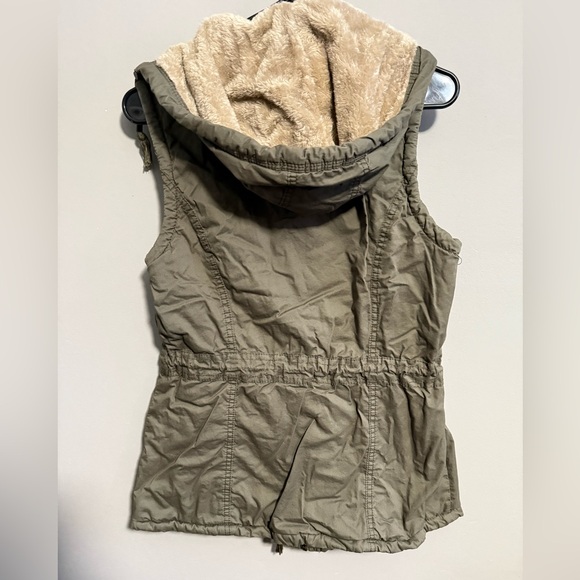 YMI Olive Green Hooded Vest - Picture 2 of 3